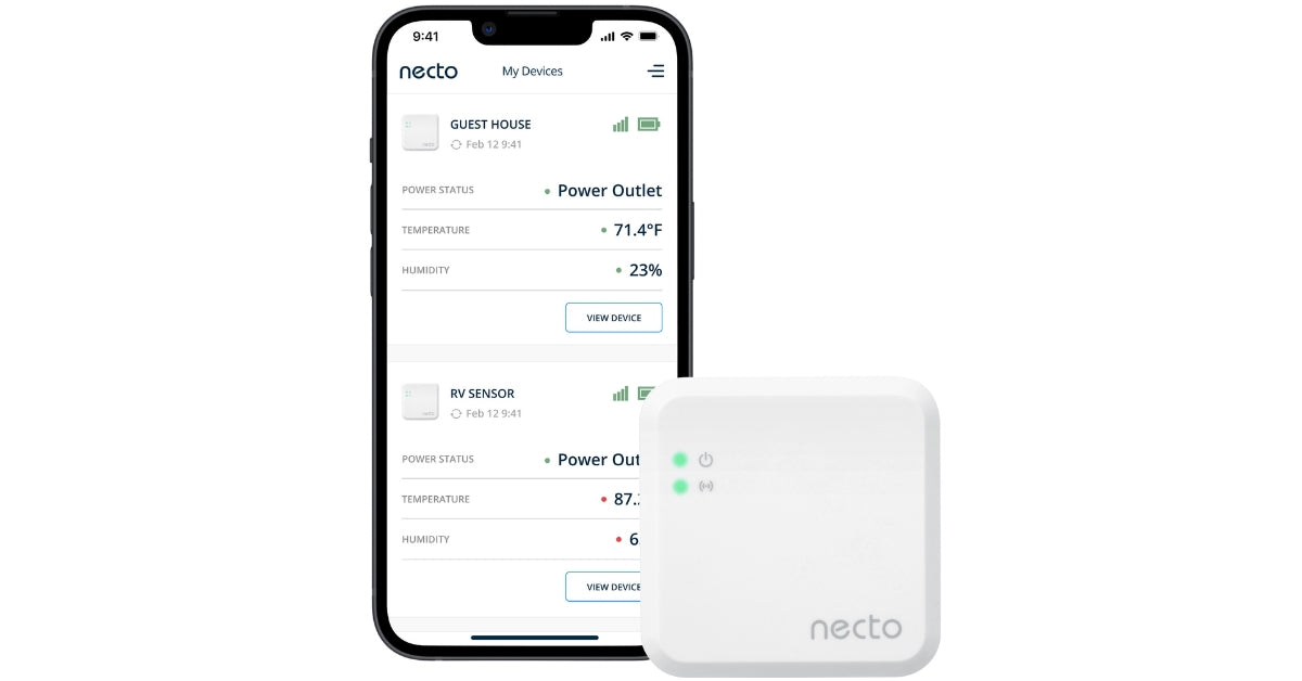 Necto 3-in-1 Cellular Sensor | RV Pet Temperature Monitoring System